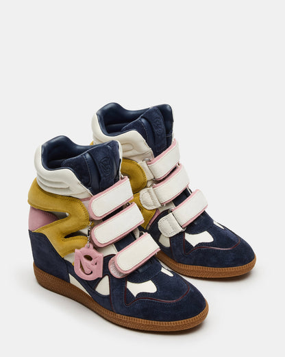 MAVIS Navy Suede High-Top Velcro Women's Sneaker Steve Madden NAVY SUEDE