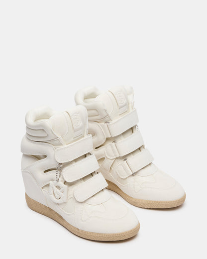 MAVIS White Suede High-Top Velcro Women's Sneaker Steve Madden WHITE SUEDE