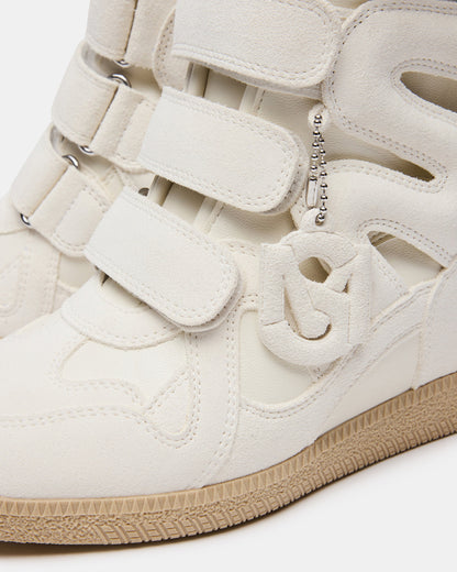 MAVIS White Suede High-Top Velcro Women's Sneaker Steve Madden WHITE SUEDE