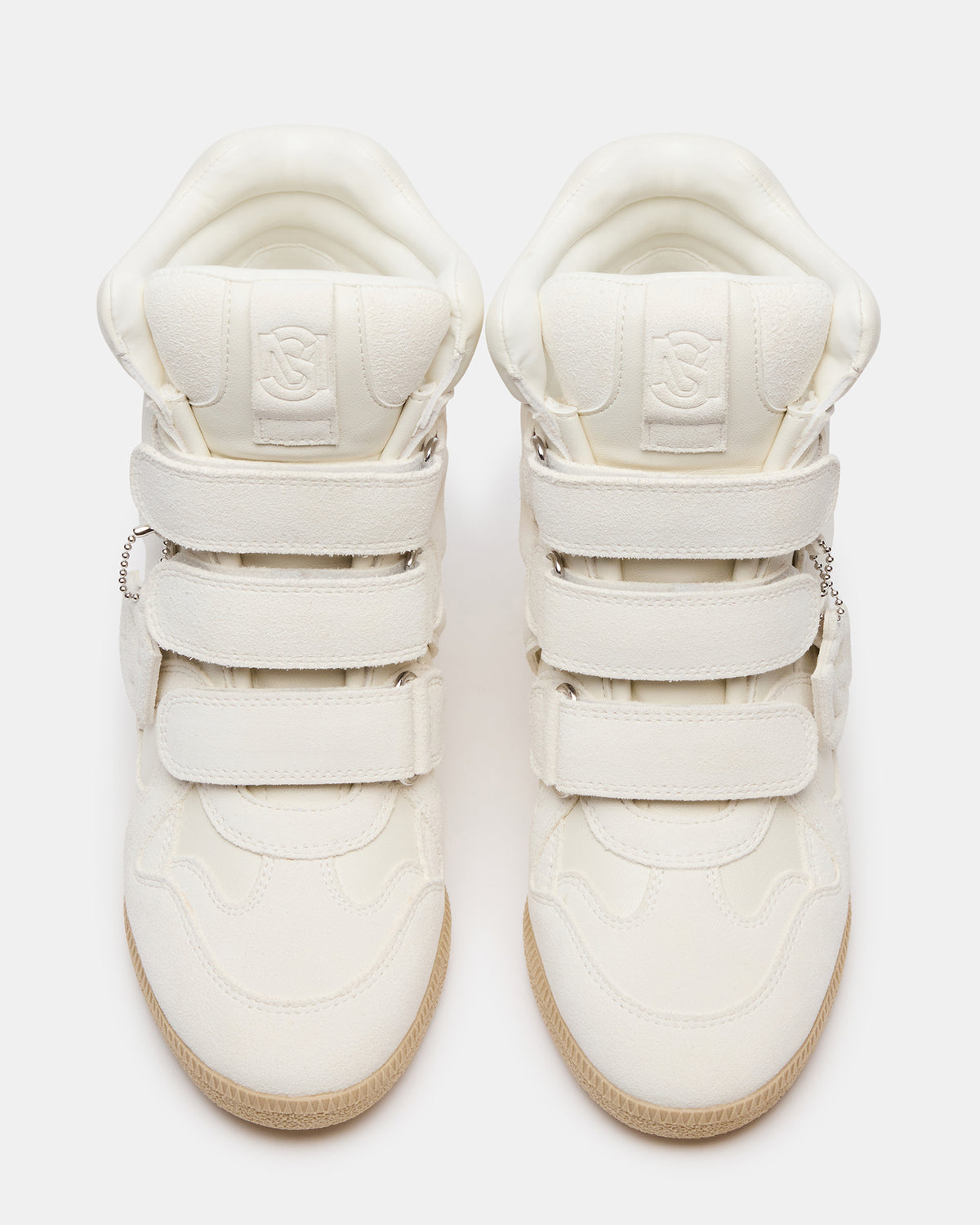 MAVIS White Suede High-Top Velcro Women's Sneaker Steve Madden WHITE SUEDE
