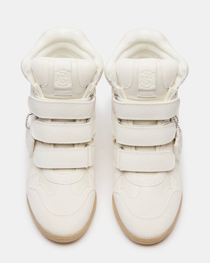 MAVIS White Suede High-Top Velcro Women's Sneaker Steve Madden WHITE SUEDE