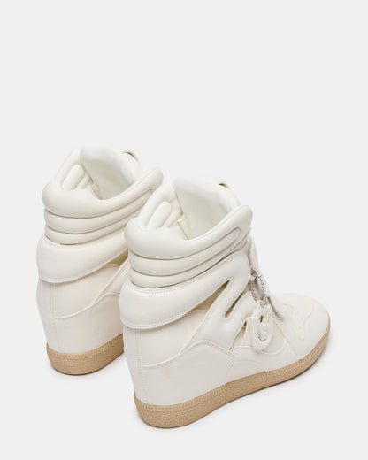 MAVIS White Suede High-Top Velcro Women's Sneaker Steve Madden WHITE SUEDE