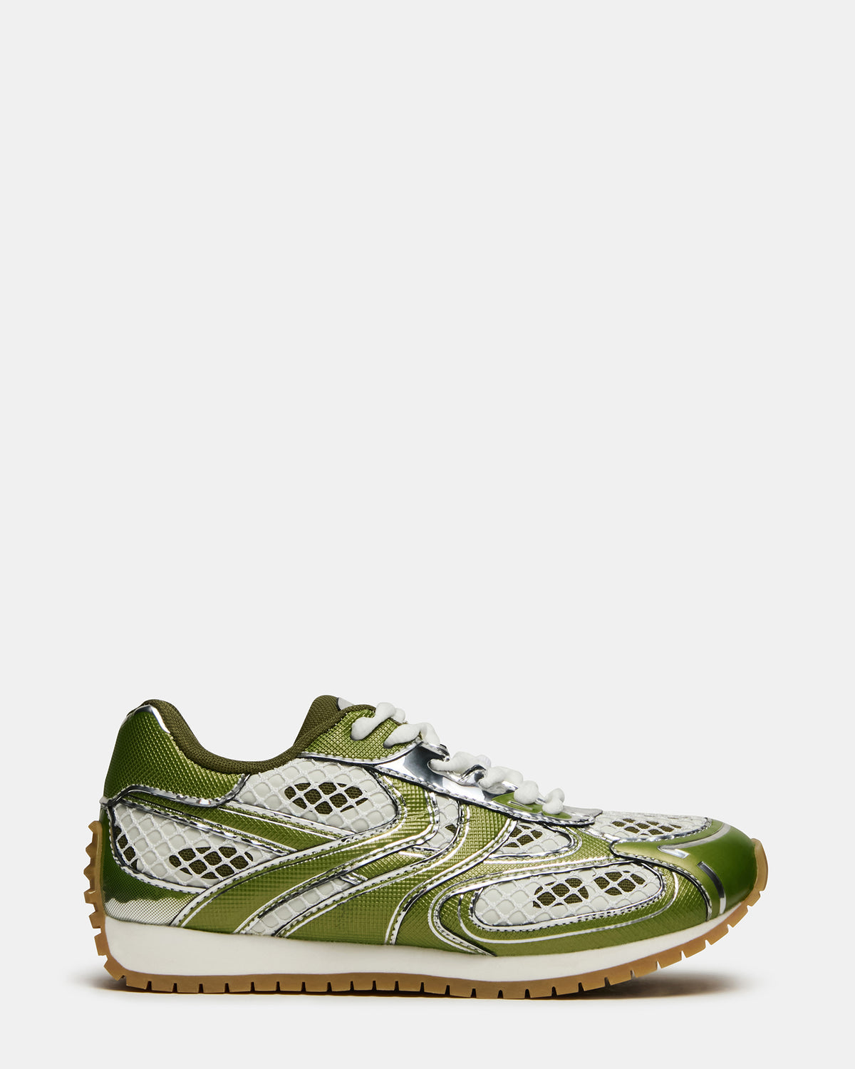 PAGER Green Multi Low-Top Lace-Up Mesh Women's Sneaker Steve Madden GREEN MULTI