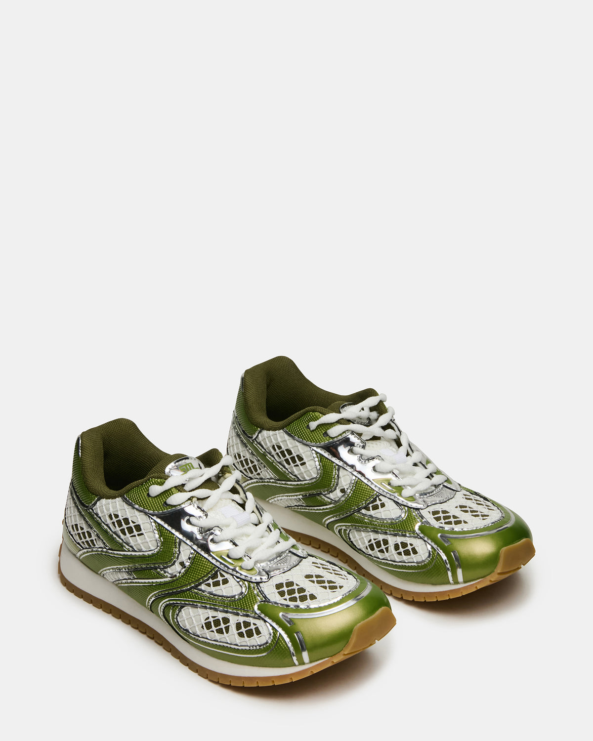 PAGER Green Multi Low-Top Lace-Up Mesh Women's Sneaker Steve Madden GREEN MULTI