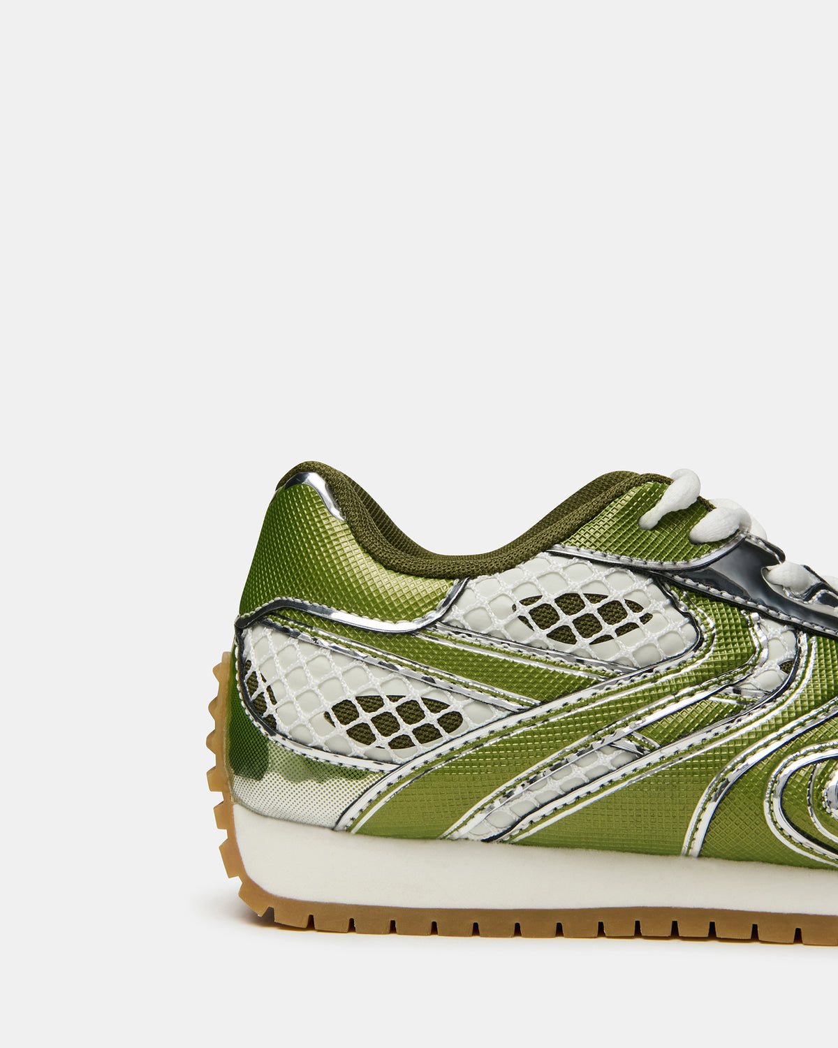 PAGER Green Multi Low-Top Lace-Up Mesh Women's Sneaker Steve Madden GREEN MULTI