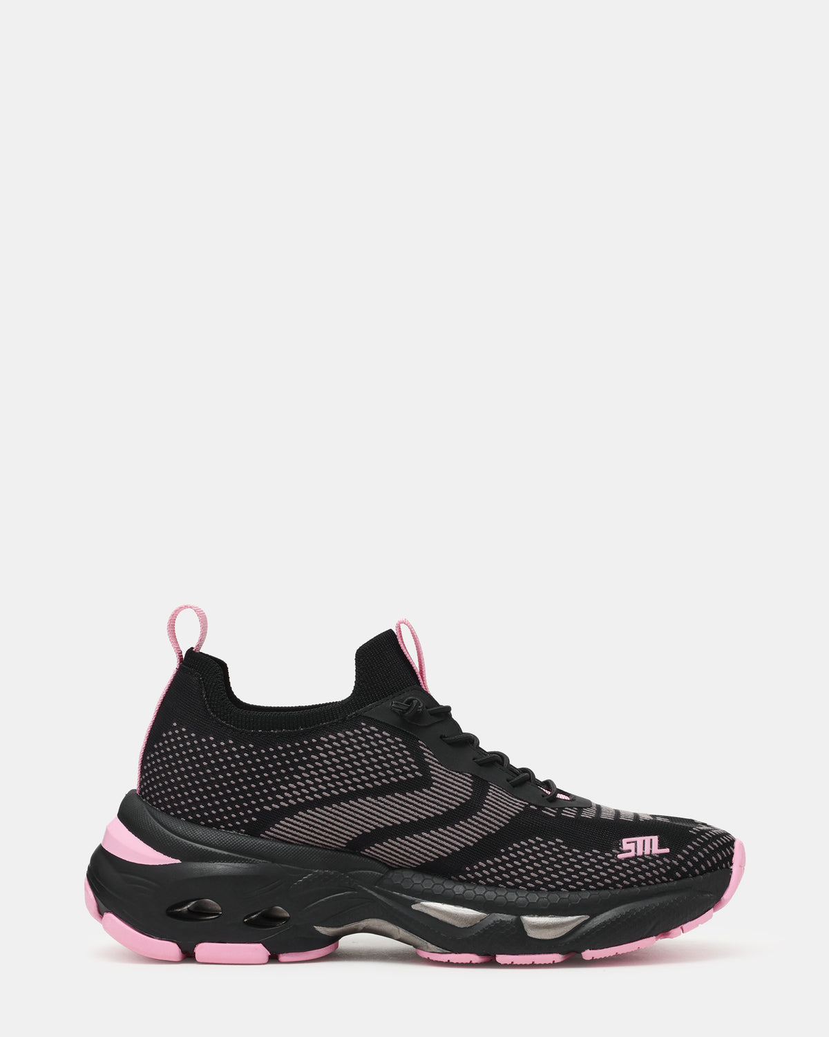 SWOOP Black Multi Lace-Up Low-Top Platform Athletic Women's Sneaker Steve Madden BLACK MULTI