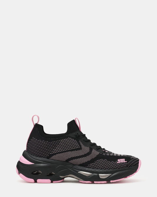 SWOOP Black Multi Lace-Up Low-Top Platform Athletic Women's Sneaker Steve Madden BLACK MULTI