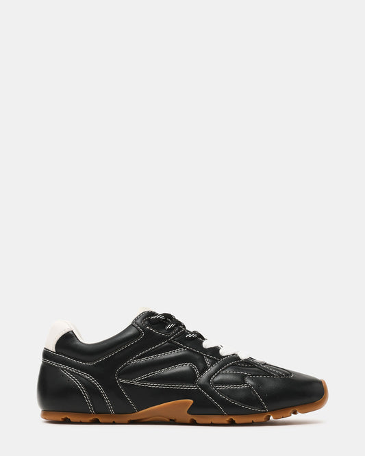 AZIEL Black Low-Top Lace-Up Women's Sneakers Steve Madden BLACK