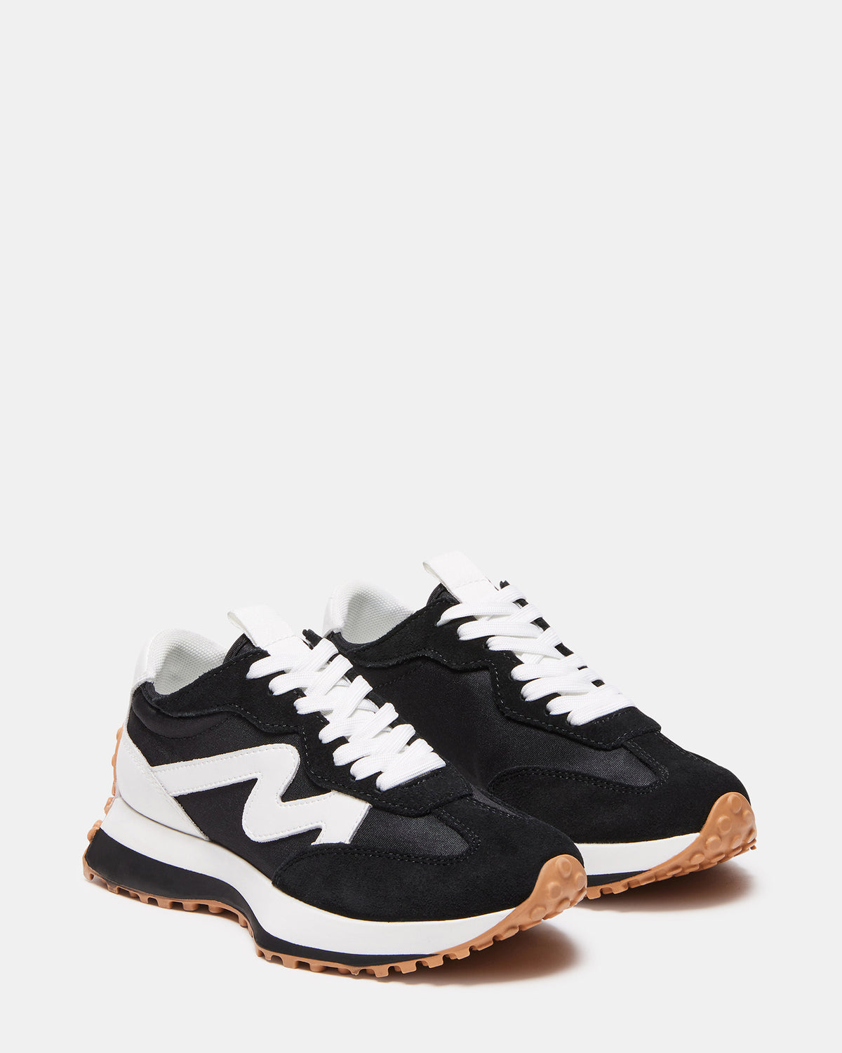 CAMPO Black/White Lace-Up Women's Sneaker Steve Madden BLACK WHITE