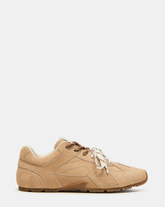 AZIEL Sand Suede Low-Top Lace-Up Women's Sneakers Steve Madden SAND SUEDE