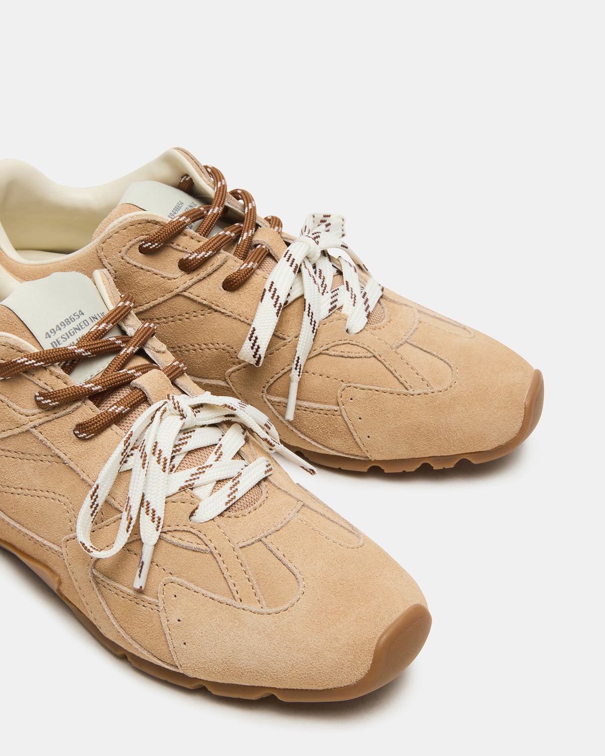 AZIEL Sand Suede Low-Top Lace-Up Women's Sneakers Steve Madden SAND SUEDE