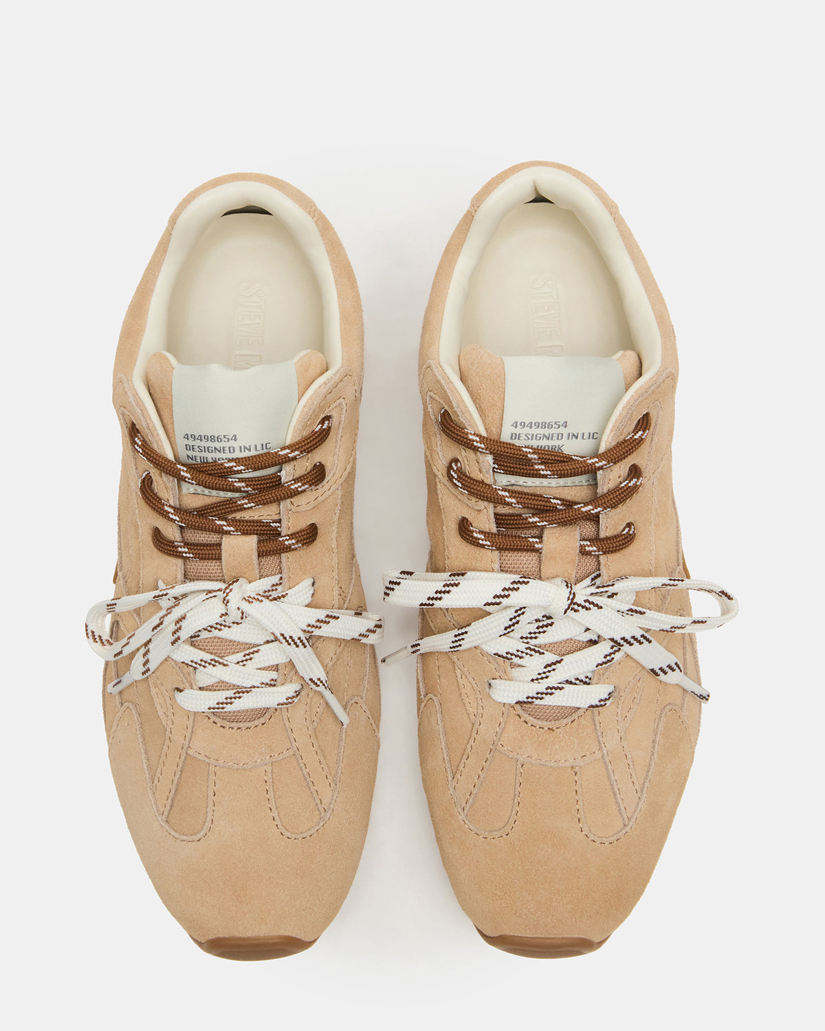AZIEL Sand Suede Low-Top Lace-Up Women's Sneakers Steve Madden SAND SUEDE