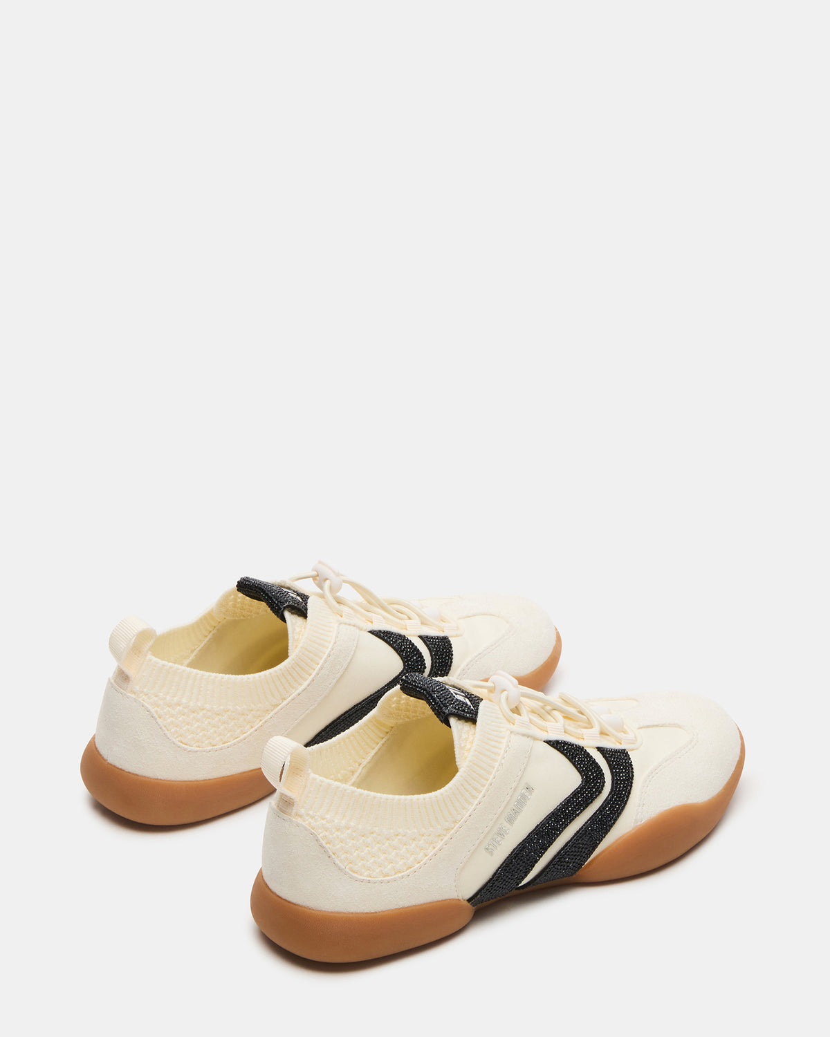REBOOT Bone Rhinestones Low-Top Lace-Up Women's Sneaker Steve Madden BONE