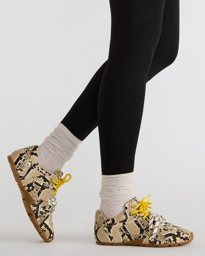 AZIEL Tan Snake Low-Top Lace-Up Women's Sneakers Steve Madden TAN SNAKE