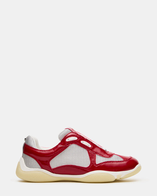 DUSTIN Red Mesh Lace-Up Low-Top Women's Sneaker Steve Madden RED