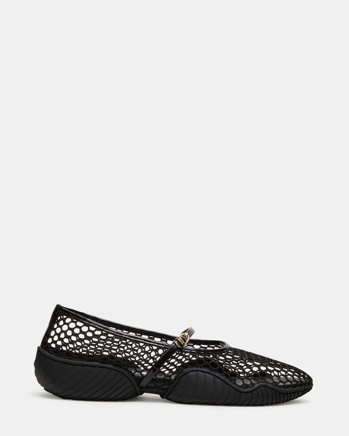 VICKEE Black Mesh Mary Jane Buckle Chunky Sole Ballet Women's Sneaker Steve Madden BLACK MESH