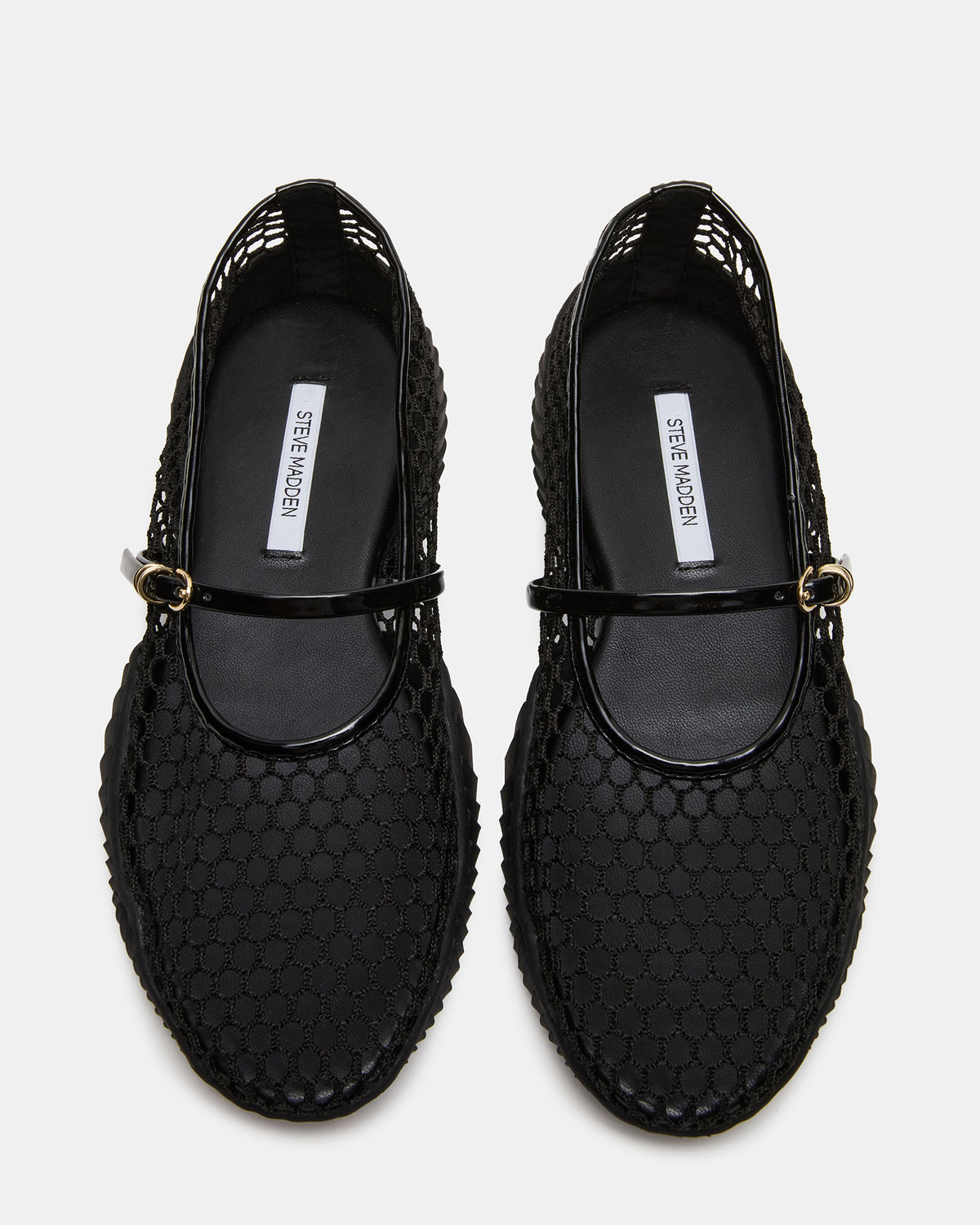 VICKEE Black Mesh Mary Jane Buckle Chunky Sole Ballet Women's Sneaker Steve Madden BLACK MESH