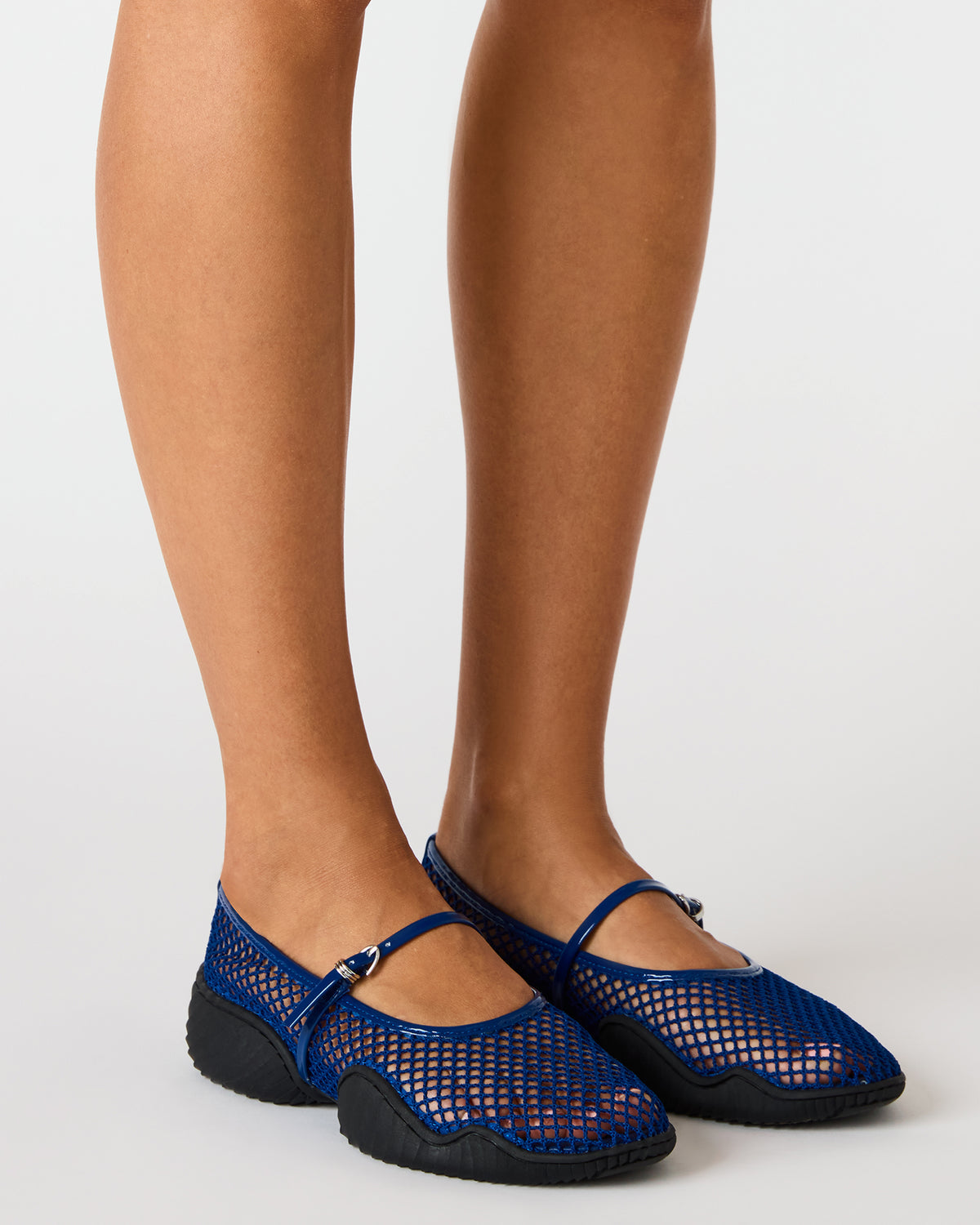 VICKEE Blue Mesh Mary Jane Buckle Chunky Sole Ballet Women's Sneaker Steve Madden BLUE MESH