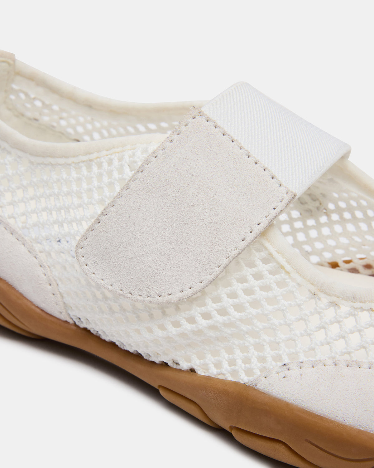 BANKS White Mesh Velcro Mary Jane Women's Sneaker Steve Madden WHITE MESH