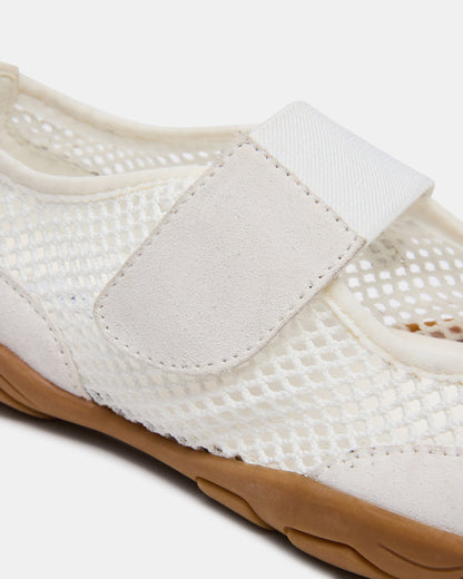 BANKS White Mesh Velcro Mary Jane Women's Sneaker Steve Madden WHITE MESH