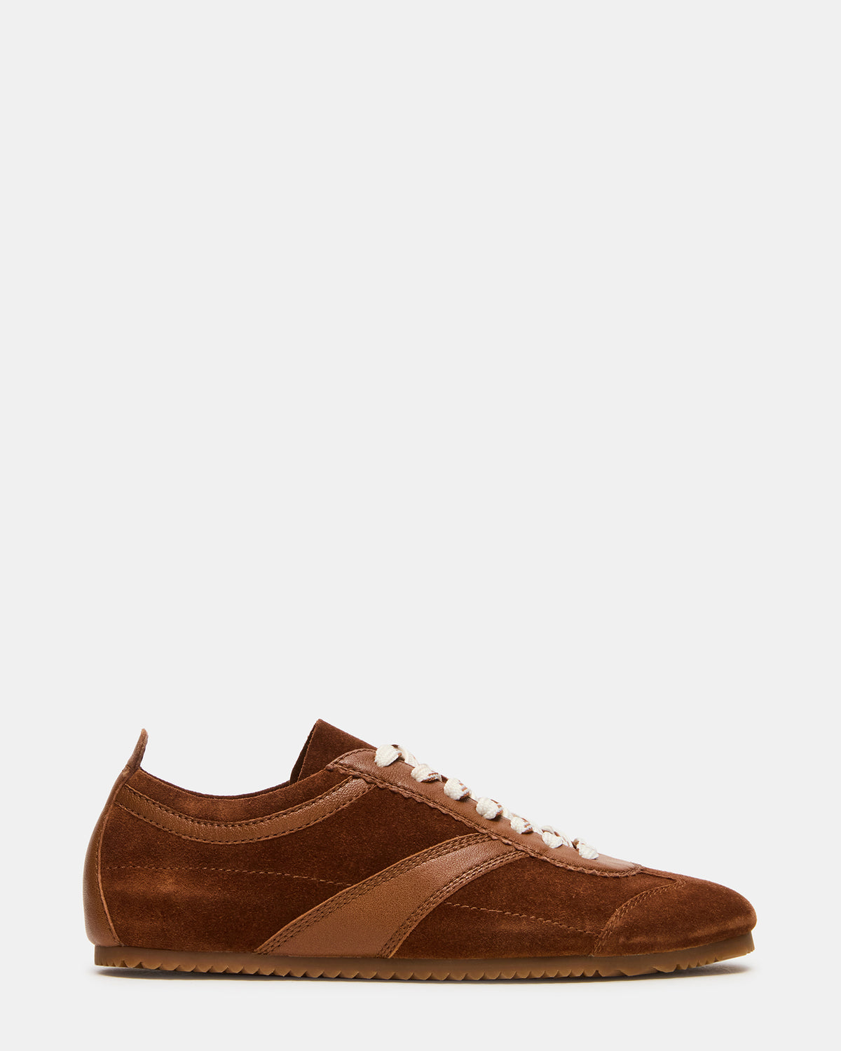 JAYE Chestnut Suede Low-Top Lace-Up Women's Sneaker Steve Madden CHESTNUT SUEDE