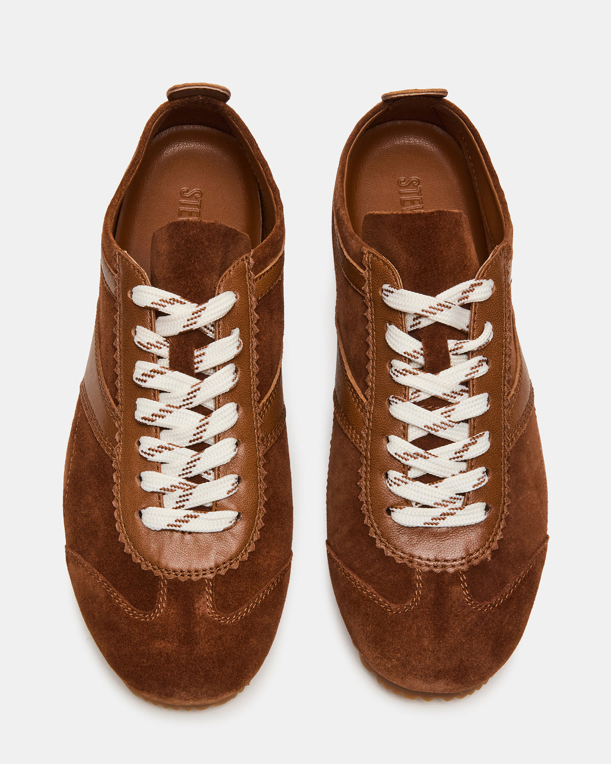 JAYE Chestnut Suede Low-Top Lace-Up Women's Sneaker Steve Madden CHESTNUT SUEDE