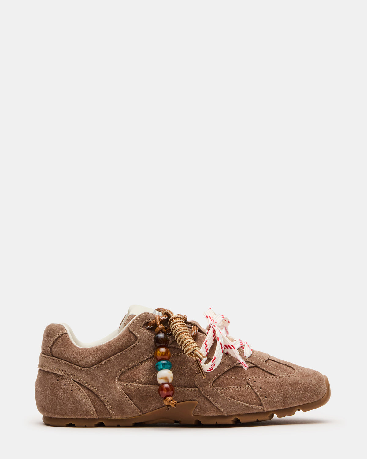 AZIEL Charm Taupe Suede Low-Top Lace-Up Women's Sneakers Steve Madden TAUPE SUEDE