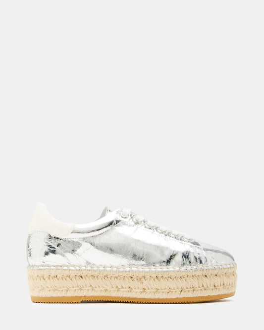 BECKY Silver Multi Women's Espadrille Platform Casual Sneakers Steve Madden SILVER MULTI