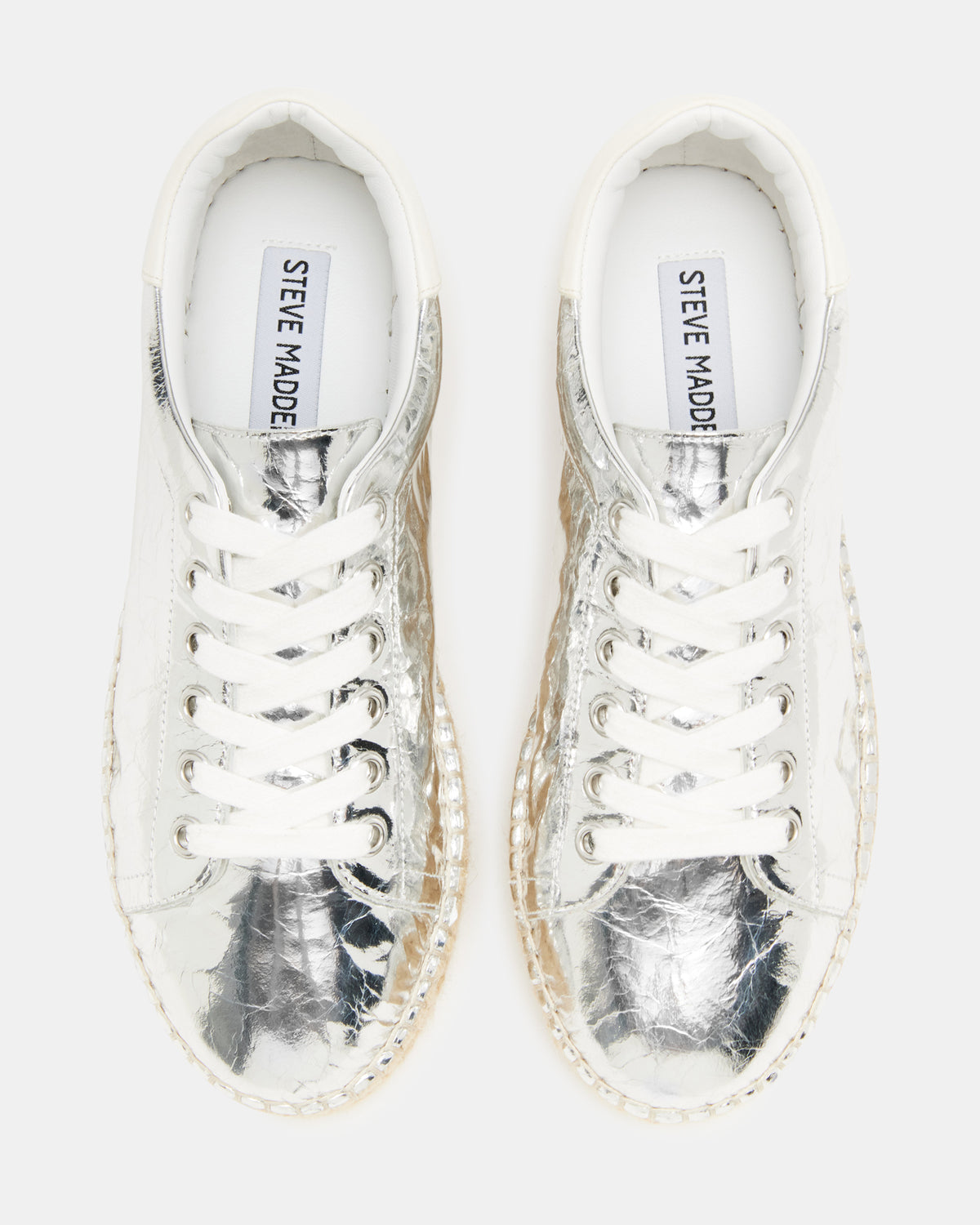 BECKY Silver Multi Women's Espadrille Platform Casual Sneakers Steve Madden SILVER MULTI