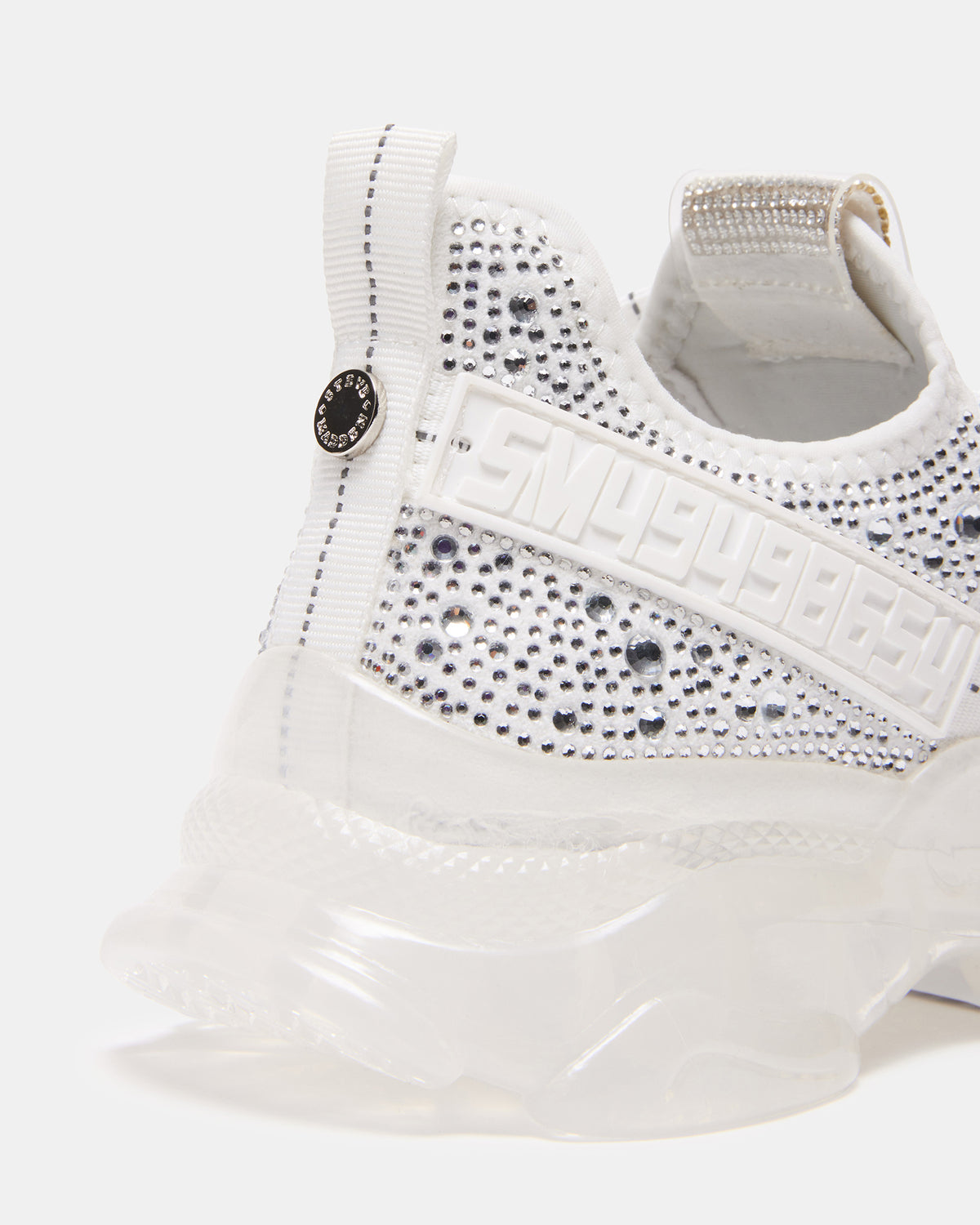 MAXIMA White Rhinestones Sneakers | Women's Sneakers Steve Madden WHITE MULTI
