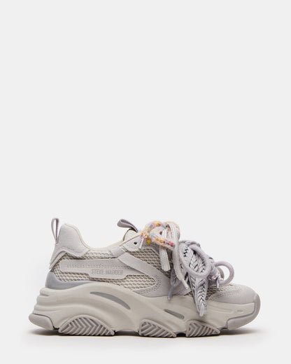 PRYCE Grey Low-Top Lace-Up Chunky Platform Women's Sneaker Steve Madden GREY