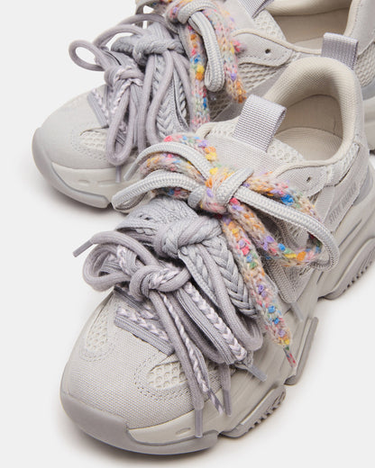 PRYCE Grey Low-Top Lace-Up Chunky Platform Women's Sneaker Steve Madden GREY