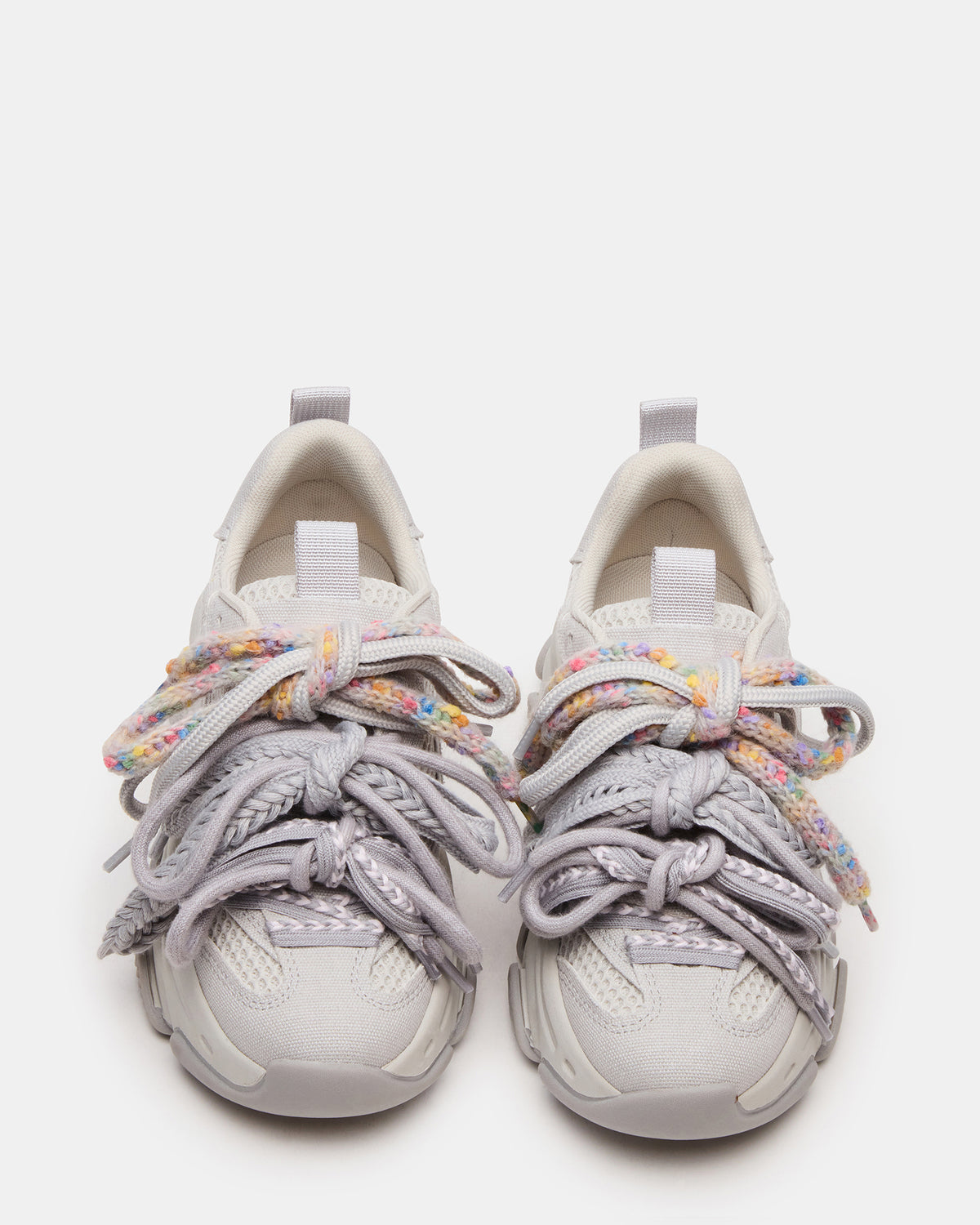 PRYCE Grey Low-Top Lace-Up Chunky Platform Women's Sneaker Steve Madden GREY