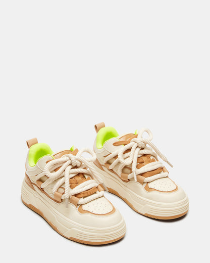 BOOMER Tan Multi Platform Chunky Sneaker | Women's Sneakers Steve Madden TAN MULTI