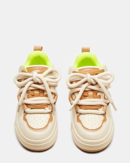 BOOMER Tan Multi Platform Chunky Sneaker | Women's Sneakers Steve Madden TAN MULTI