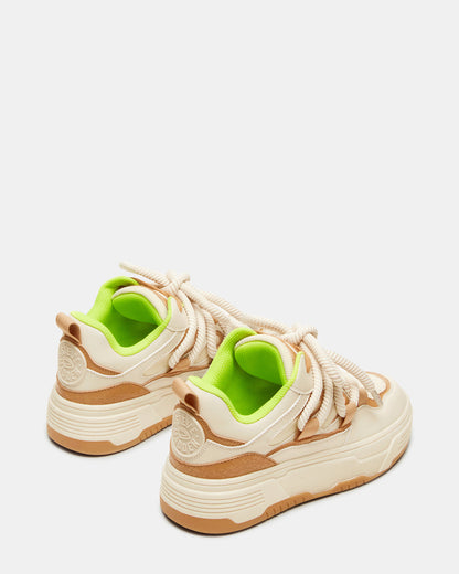 BOOMER Tan Multi Platform Chunky Sneaker | Women's Sneakers Steve Madden TAN MULTI