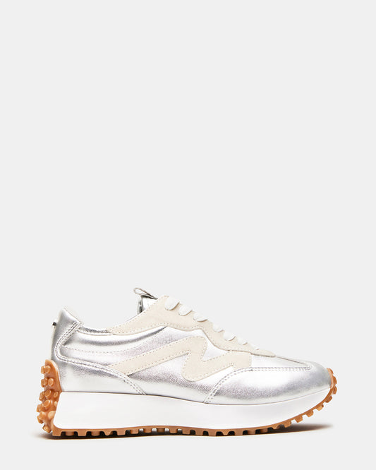 CAMPO Silver Lace-Up Women's Sneaker Steve Madden SILVER