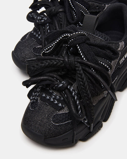 PRYCE Black Low-Top Lace-Up Chunky Platform Women's Sneaker Steve Madden BLACK