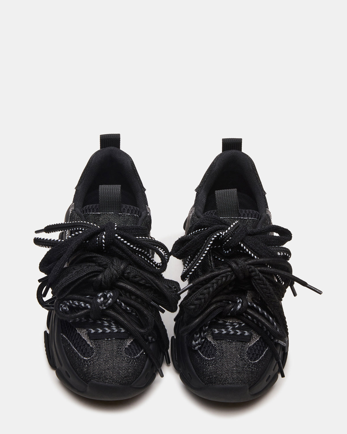 PRYCE Black Low-Top Lace-Up Chunky Platform Women's Sneaker Steve Madden BLACK