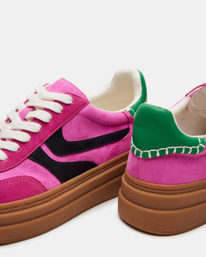 DODGE Pink Multi Low-Top Platform Women's Sneaker Steve Madden PINK MULTI