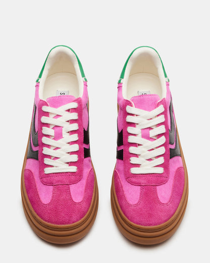 DODGE Pink Multi Low-Top Platform Women's Sneaker Steve Madden PINK MULTI