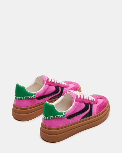 DODGE Pink Multi Low-Top Platform Women's Sneaker Steve Madden PINK MULTI