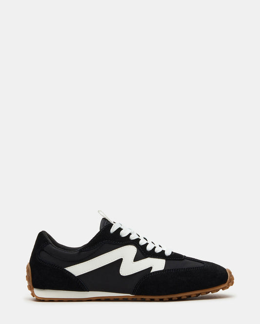 CASPER Black/White Low-Top Lace-Up Women's Sneaker Steve Madden BLACK/WHITE