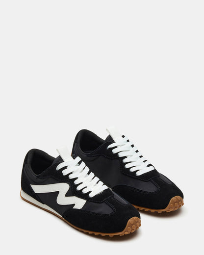 CASPER Black/White Low-Top Lace-Up Women's Sneaker Steve Madden BLACK/WHITE