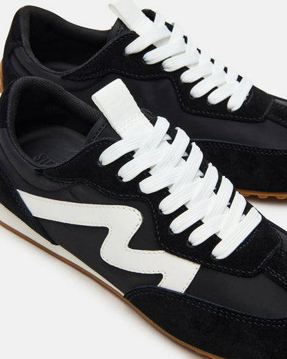 CASPER Black/White Low-Top Lace-Up Women's Sneaker Steve Madden BLACK/WHITE