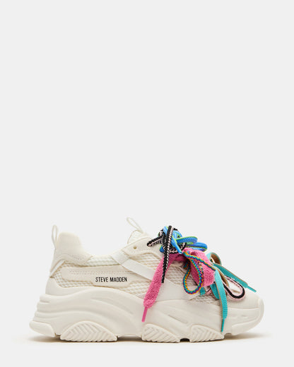 PRYCE White Low-Top Lace-Up Chunky Platform Women's Sneaker Steve Madden WHITE