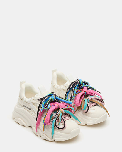 PRYCE White Low-Top Lace-Up Chunky Platform Women's Sneaker Steve Madden WHITE