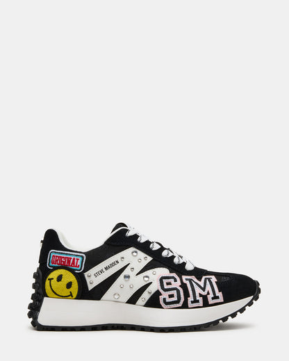 CAMPO Black Multi Patches Lace-Up Women's Sneaker Steve Madden BLACK MULTI