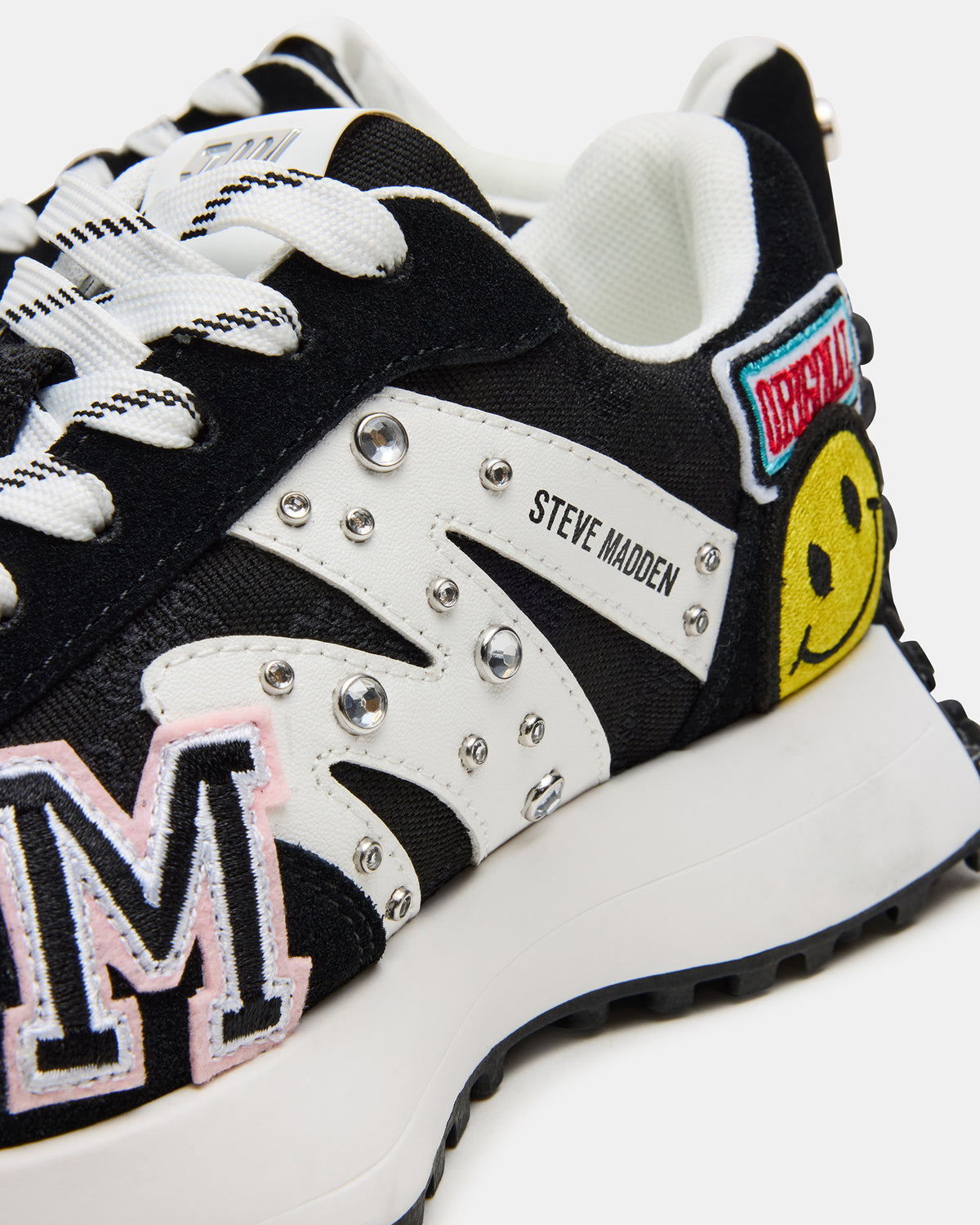 CAMPO Black Multi Patches Lace-Up Women's Sneaker Steve Madden BLACK MULTI