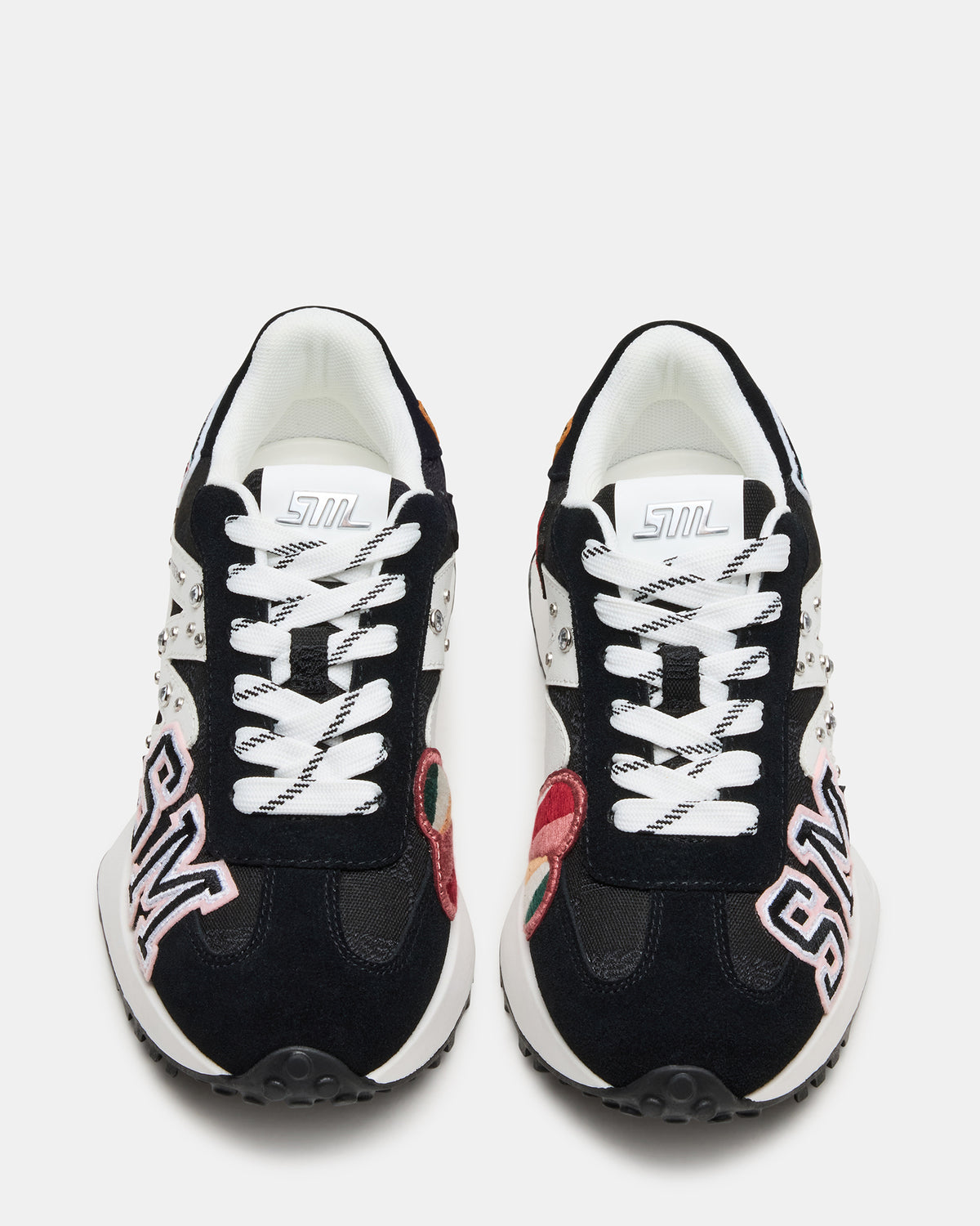 CAMPO Black Multi Patches Lace-Up Women's Sneaker Steve Madden BLACK MULTI